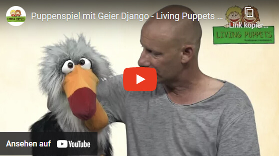 Handpuppe Geier Django