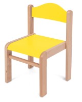 Kindergartenstühle aus Holz, 31 cm gelb