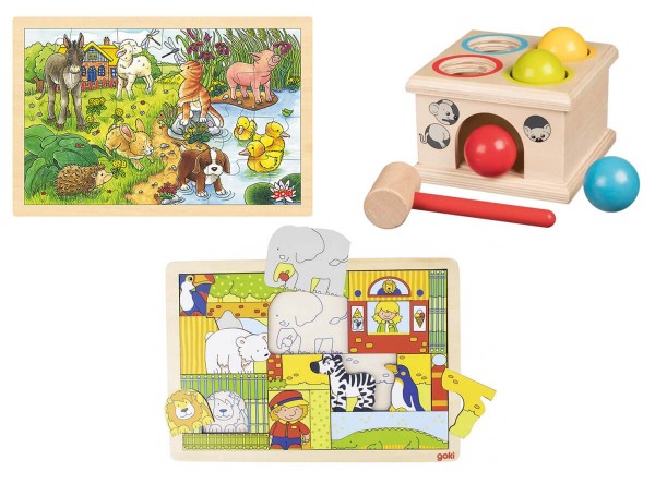 goki-Spielset-Klopfspiel-Holzpuzzle