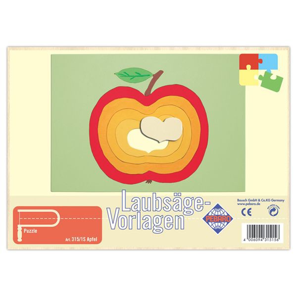 Pebaro-Laubsägevorlage-Apfel