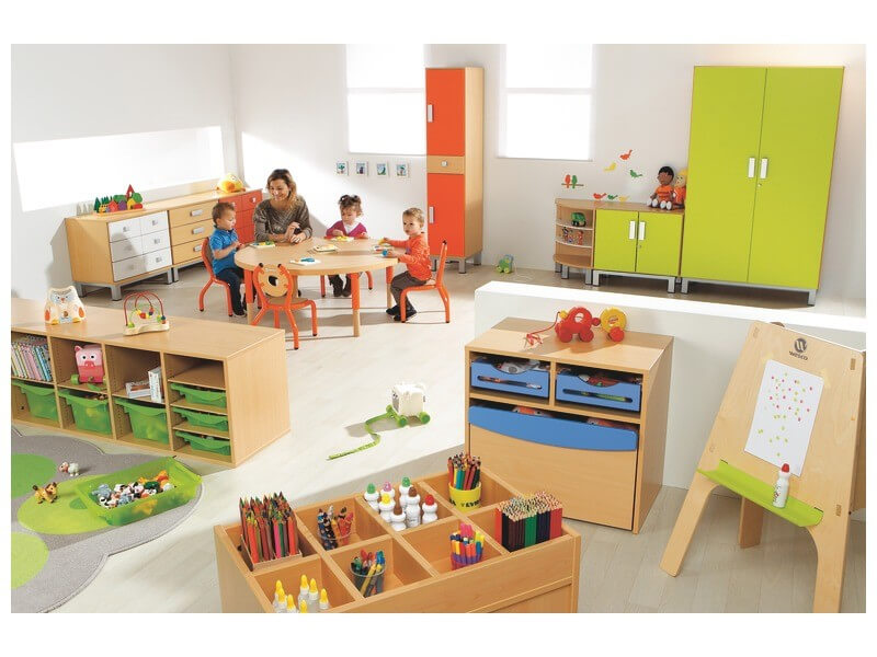 Schrank schmal Kindergartenbedarf HAIDIG
