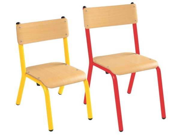 Stapelstuhl mit Metallgestell