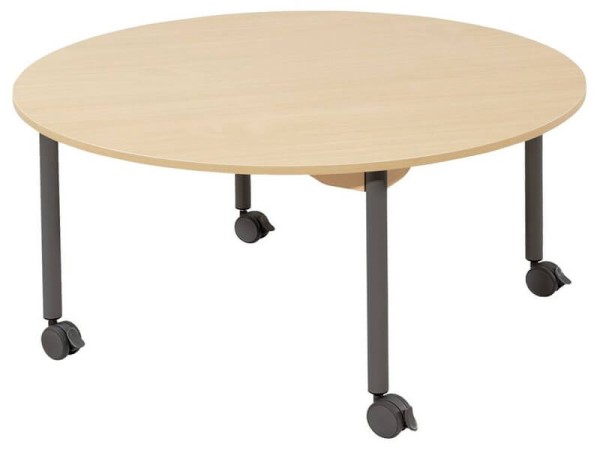 Kita-Tisch rund Ø 120 cm, fahrbar
